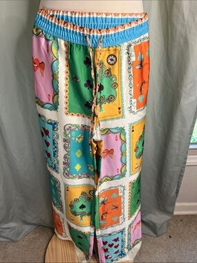 Joie Multicolor Card-Print Lounge Pants Size Small